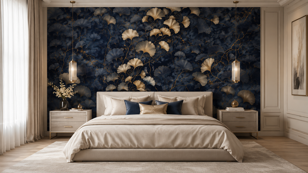 BLOOM / GINKGO — Golden Night Wall Mural