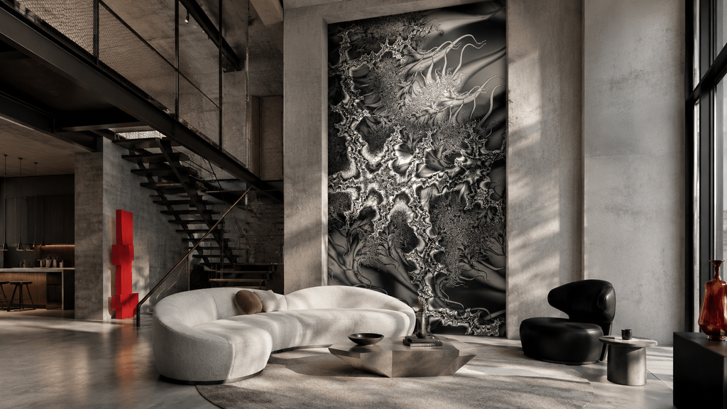 SIGNAL / LACE — Fractal Lace Wall Mural
