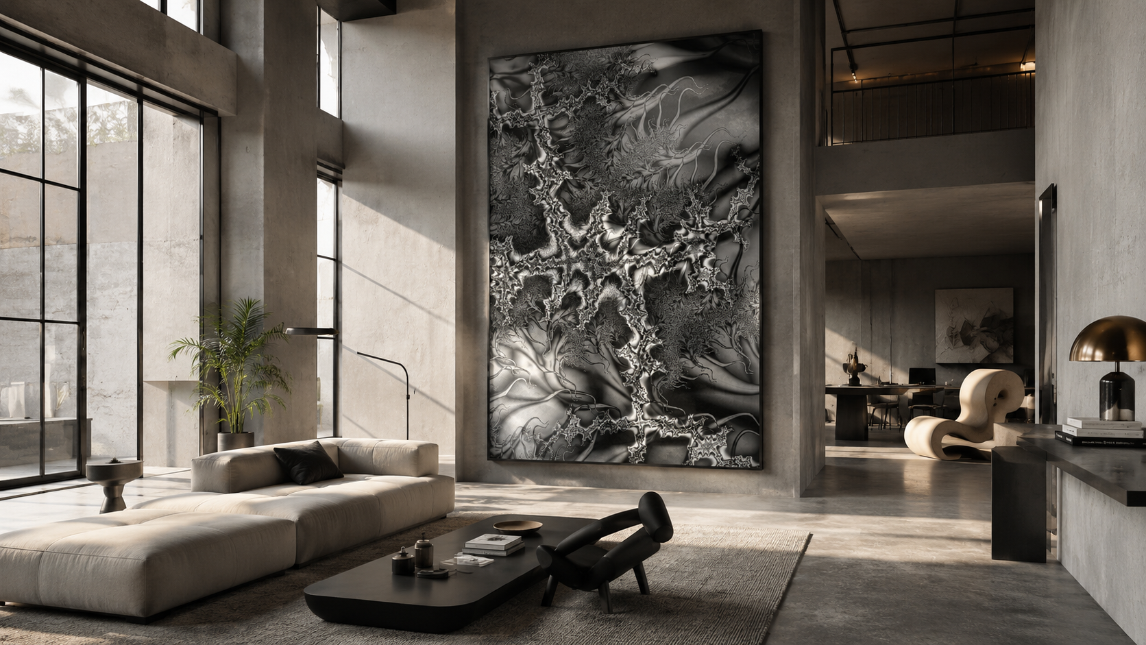 SIGNAL / LACE — Fractal Lace Wall Mural