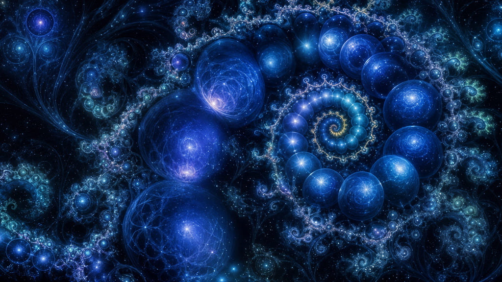 SIGNAL / NAUTILUS — Fractal Deep Wall Mural
