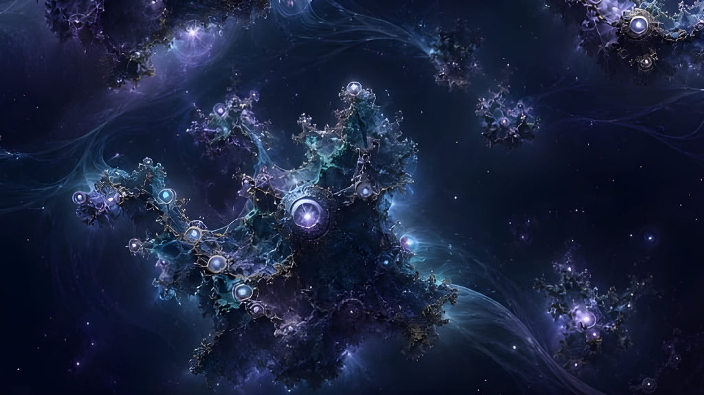 SIGNAL / NAUTILUS — Fractal Deep Wall Mural