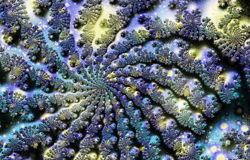 SIGNAL / VORTEX — Fractal Interference Wall Mural