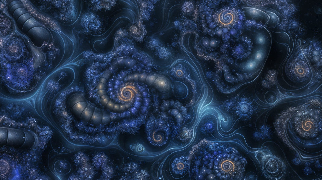 SIGNAL / NAUTILUS — Fractal Deep Wall Mural