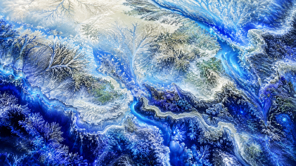 SIGNAL / VORTEX — Fractal Interference Wall Mural