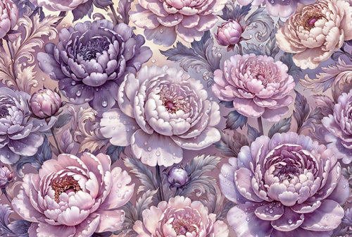 BLOOM – Wandgemälde Roter Pfingstrosengarten