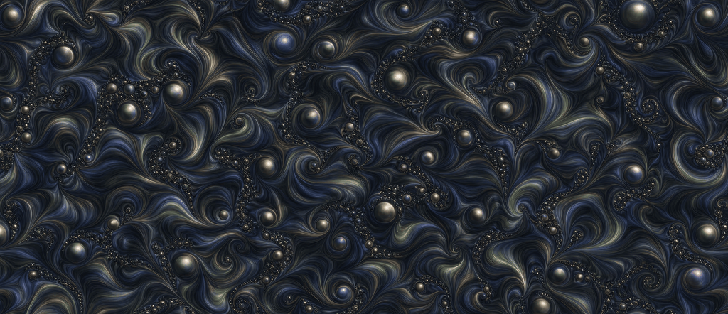 SIGNAL / OBSIDIAN — Fractal Stone Wall Mural