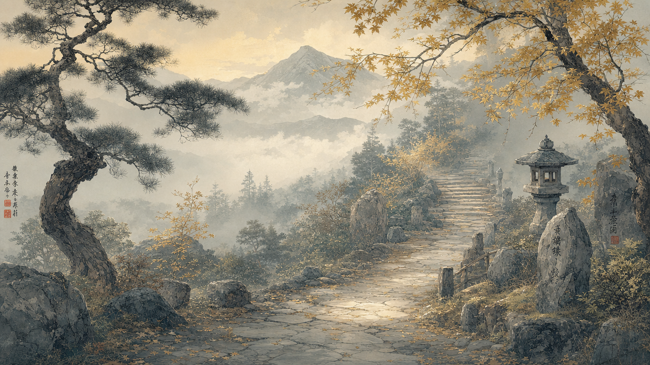 MIST / ZEN — Japanese Landscape Wall Mural