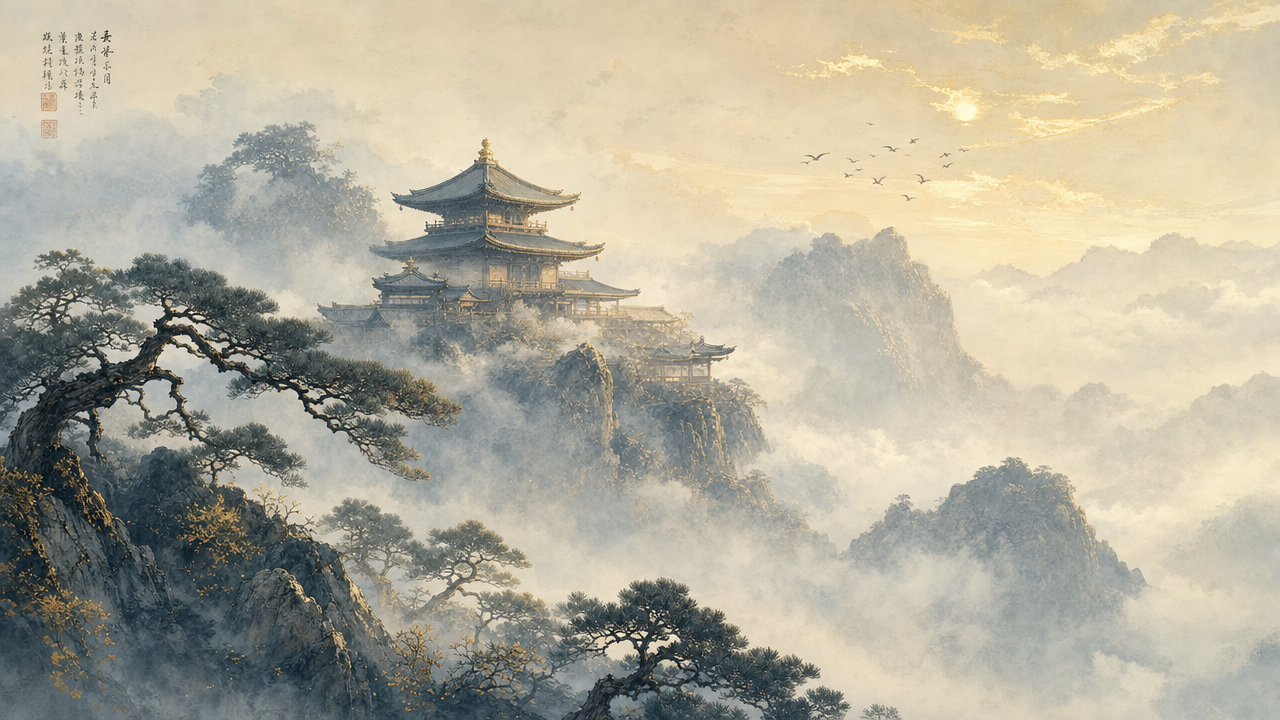 MIST / ZEN — Japanese Landscape Wall Mural