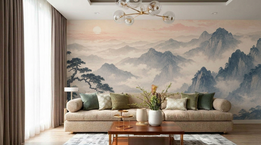MIST / ZEN — Japanese Landscape Wall Mural
