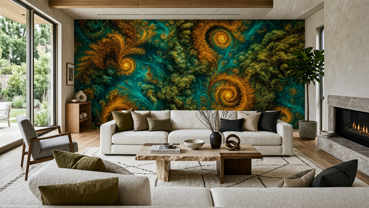 SIGNAL — Fractal Spiral Forest Wall Mural