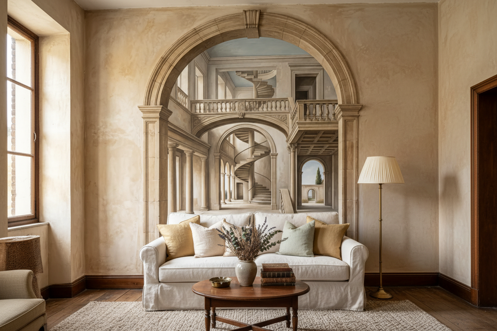 Infinite Arches — warm vintage living room