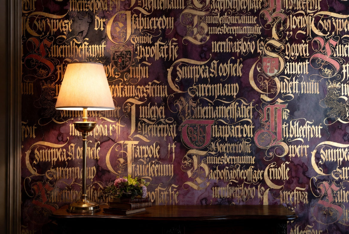 SCRIPTORIUM / Gothic — Calligraphic Wall Mural